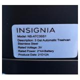 MB - Pair of Insignia 3-Gallon Automatic Stainless Steel Trash Cans