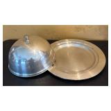 MB - Stainless Steel Chafing Dish and Restoration Hardware Domed Serving Platter