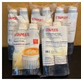 MB - Lot of Staples Paper Cups with Lids Assorted 12oz and 16oz Packs