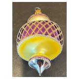 FR - Christopher Radko Spin Top Purple Sputnik Ornament