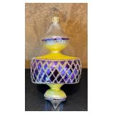 FR - Christopher Radko Spin Top Purple Sputnik Ornament