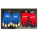 LR - Collection of 8 Pairs Work Gloves by Craftsman, Rugged Wear, GH and More