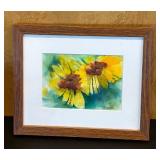 MB - Vintage Monogrammed Wooden Box and Framed Original T. Saario Painting