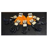 MBC - Set of 7 Rugged Wear Work Gloves - Nitrile Dipped and String Knit