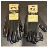 MBC - Set of 7 Rugged Wear Work Gloves - Nitrile Dipped and String Knit
