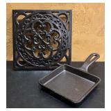 K - Lodge Petite Cast Iron Skillet and Cast Iron Trivet