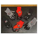 MBC - Six Pairs of GH Heavy Duty Work Gloves Assorted Colors