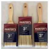 MB - Painting Supplies Lot with New Brushes, Foam Set and Putty Knives