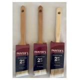 MB - Painting Supplies Lot with New Brushes, Foam Set and Putty Knives