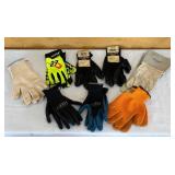 BS - Lot of Work Gloves Assorted New and Used Styles