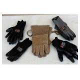 MBC - Set of 5 Pairs Heavy Duty and Leather Work Gloves