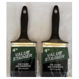 LR - Assorted Paint Brushes Lot Including Value Stainers and Shur-Line Brushes