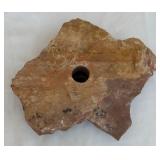 LR - Natural Stone Vase with Floral Frog Insert