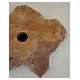 LR - Natural Stone Vase with Floral Frog Insert