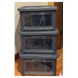 H - Set of 3 Plastic Storage Bins