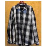 MBC - Girbaud Black and White Plaid Button-Up Shirt Size 4XL