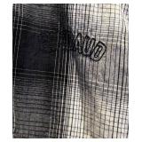 MBC - Girbaud Black and White Plaid Button-Up Shirt Size 4XL