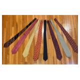 H - Collection of Designer Silk Neckties Including Ermenegildo Zegna, Jim Thompson, JZ Richards and More