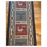 LR - Extra Long Southwestern Wool Runner Rug 181" x 31"