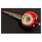 TR - Vintage 11-Inch Glass Reflector Christmas Tree Topper Ornament