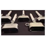 S - Set of 8 Silver 8 Inch Electric Window Candles with Holders