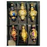 S - Set of 24 Vintage Glass Christmas Ornaments, 3 Inch Assorted Designs