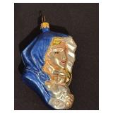 TR - Christopher Radko Glass Madonna and Child Holiday Ornament