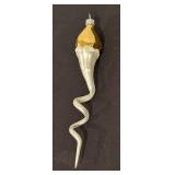 TR - Vintage Christopher Radko Pink Clown Snake Jester Twist Blown Glass Christmas Ornament