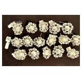 TR - Set of 16 Vintage Style 3-Inch Silver Christmas Ornaments