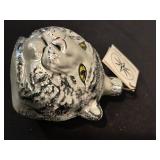 TR - Christopher Radko 3-Inch Glass Tiger Head Ornament with Tag