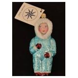 FR - Christopher Radko Hand Blown Glass Ornament Ski Baby