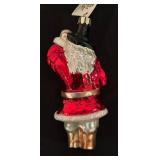 FR - Christopher Radko Santa Glass Ornament with Tag