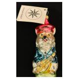 FR - Christopher Radko Cat with Banjo Glass Ornament