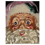 FR - Christopher Radko Hand Blown and Hand Painted Glass Santa Claus Ornament
