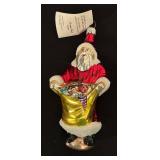 FR - Christopher Radko Santa with Gifts Glass Ornament
