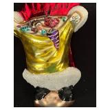 FR - Christopher Radko Santa with Gifts Glass Ornament