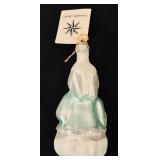 FR - Vintage Christopher Radko Glass Shy Bunny Hand-Blown and Hand Painted Ornament with Carrots