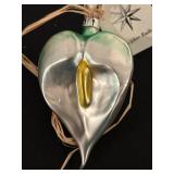 FR - Christopher Radko Mouthblown Glass Calla Lily Ornament