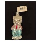 FR - Christopher Radko Cat Glass Ornament with Tag