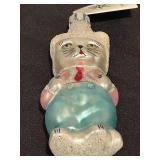 FR - Christopher Radko Cat Glass Ornament with Tag