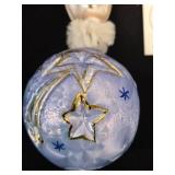 TR - Christopher Radko Moon Face and Star Glass Ornament