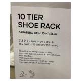 SOHL 10 Tier Shoe Rack - 62 in High, Powder-Coated Metal Frame, Holds 30 Pairs
