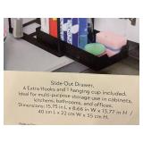 KIRKTON HOUSE Under Sink Organizer - Slide-Out Drawer, 4 Hooks & Cup Included