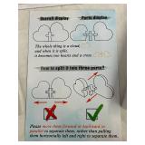 Cloud Heart Wall Art Set - Mother & Daughter Cross Center (Three-Piece)