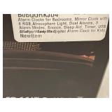 CH-06 Night Light Alarm Clock With 8 RGB Atmosphere Lights, Dual Alarms