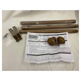 Curtain Rod Set with Finials & Brackets - Fits 32-60 in