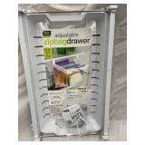Smart Design ZipBag Drawer Adjustable - Holds 11 Bags for Kitchen Pantry Organizer