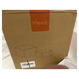 Lifewit White Plastic Storage Boxes Set - Assorted Sizes for Organization