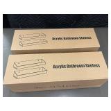 Kataski Acrylic Bathroom Shelves - Transparent - Size 15.7 x 4 Inches (Lot of 2)