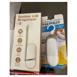 Ecoco Kitchen Attachments Bundle: Watermelon Dicer, Beater, Lid Organizers, Bag Sealer - Lot of 5